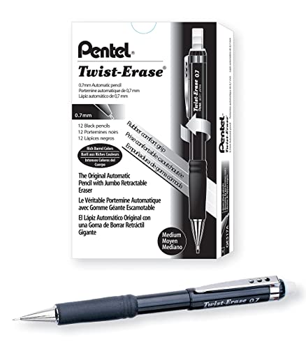 【中古】【未使用・未開封品】Pentel (ぺんてる) ツイストイレースIII シャープペンシル (0.5mm) 1本 (QE515BPM) 0.7mm|AJIMURA-SHOP