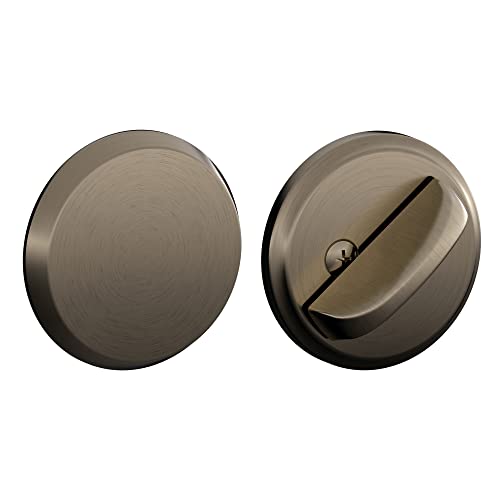 【中古】【未使用・未開封品】Schlage B81 片面住宅用デッドボルト サムターンと外側のトリム付き アンティークピューター