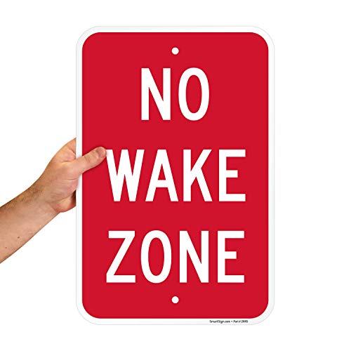 【中古】【未使用・未開封品】SmartSign 「No Wake Zone」サイン | 12インチ x 18インチ アルミニウム|AJIMURA-SHOP