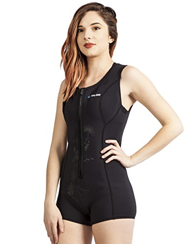 【中古】【未使用・未開封品】New Women's Tilos 1mm Isis Metalite Swimsuit - Black (Size 2X-Large) by Tilos