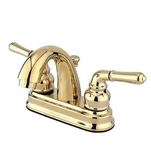 【中古】【未使用・未開封品】Kingston Brass GKB5612NML Naples 4インチセンターセットバスルーム蛇口、3-5/8インチ注ぎ口リーチ、光沢真鍮|AJIMURA-SHOP