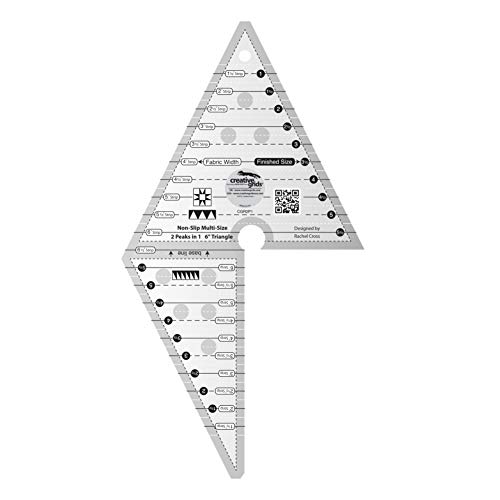 【中古】【未使用・未開封品】Creative Grids 2 Peaks in 1 Multi-size Triangle Quilting Ruler (CGR2P1) Up to 6-Inch Finished Size by Creative Grids USA|AJIMURA-SHOP