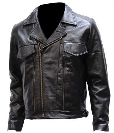 【中古】【未使用・未開封品】Mens Ventedレザーオートバイジャケットwith Zip Out裏地 5XL-Chest Size - 64 ブラック MJ800SS64