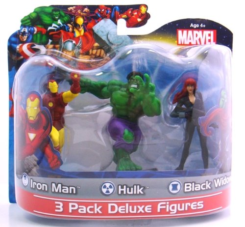 【中古】【未使用・未開封品】Marvel 4" PVC Figures Iron Man/Hulk/Black Widow, 3-Pack|AJIMURA-SHOP