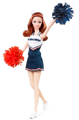 【中古】【未当て嵌める・未開封品】MATTEL マテル バービーチェアガール オーバーン分科大学Barbie?お人形さん30ｃｍ（W3520）