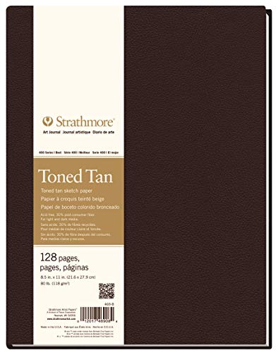 【中古】【未使用・未開封品】Strathmore STR-469-8 128 Sheet No 80 Toned Tan Art Journal, 8.5 by 11 by Strathmore