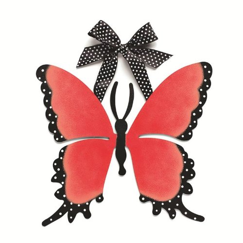 【中古】【未使用・未開封品】Red Butterfly Magnetic Wall Art (1008-92 Embellish Your Story)