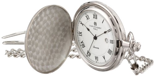 【中古】【未当て嵌める・未開封品】Charles-Hubert, Paris 3940 Classic Collection Chrome Finish Brass Pocket Watch