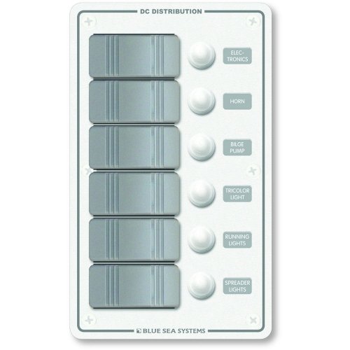 【中古】【未使用・未開封品】Blue Sea 8273耐水性パネル???6ポジション???ホワイト???垂直