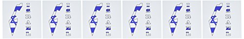 【中古】【未使用・未開封品】777imagesフラグと国のアウトラインマップでのイスラエルの国旗と名前をマップ???Israel???グリーティングカード Set of 6 Greeting Cards