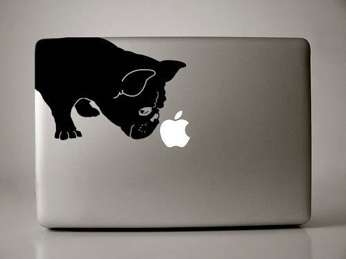 【中古】【未使用・未開封品】クンクン嗅ぐフレンチブルドッグ 13 インチ Macbook ステッカー