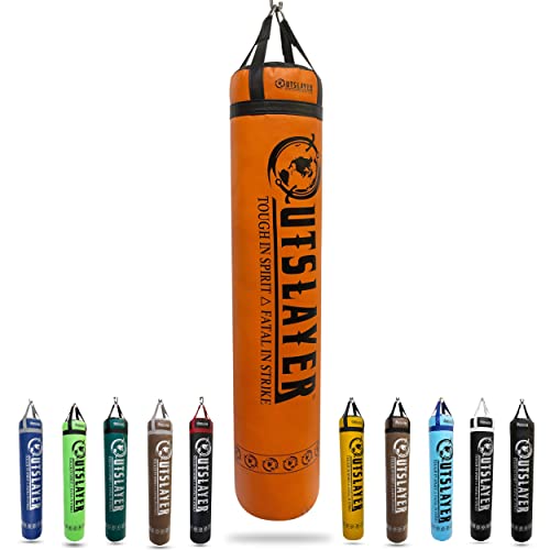 【中古】【未使用・未開封品】ムエタイ パンチングバッグ 6フィート オレンジ (充填なし)