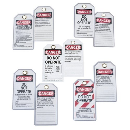 【中古】【未使用・未開封品】Heavy???Ideal 44???832???Dutyロックアウトtags-electricians???5pcs。