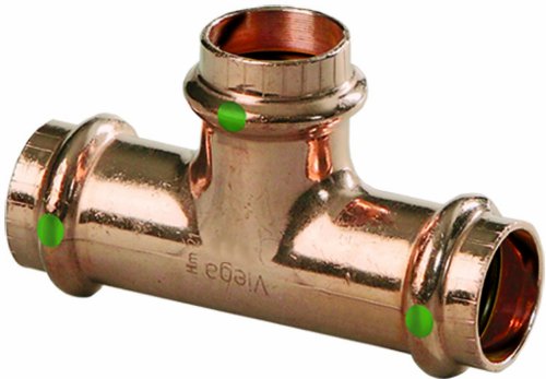 【中古】【未使用・未開封品】Viega ProPressゼロLead銅Tee with 2インチby、2インチ1?/ 2インチP X P X P 1 Pack 15538 1｜AJIMURA-SHOP