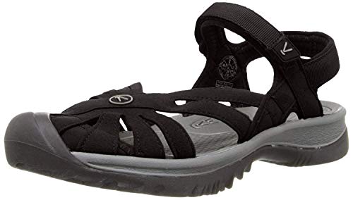 【中古】【未当て嵌める・未開封品】[キーン] ROSE SANDAL サクラ色 サンダル レディース 1008783 BLACK/NEUTRAL GRAY 22.5 糎