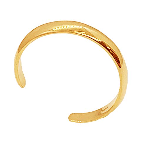 【中古】【未当て嵌める・未開封品】10K Yellow Gold Plain Shiny Toe Ring Body Art Adjustable