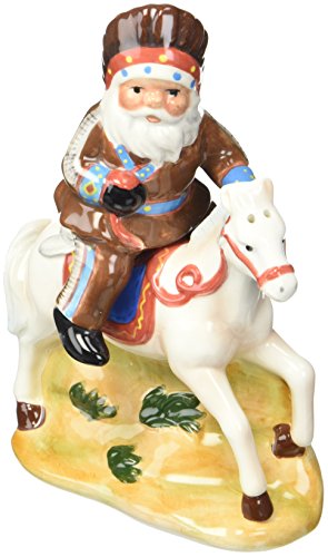 【中古】【未使用・未開封品】Cosmos Gifts 10630?Native American Santa on Horse Salt and Pepper Set、5???1?/ 8インチ