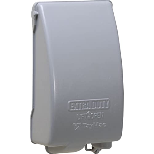 【中古】【未使用・未開封品】(Grey) - Taymac MX4280S Weatherproof Metallic Low Profile While-In-Use Device Cover with 8-in-1 Configurations and Single Gang, Vertica|AJIMURA-SHOP
