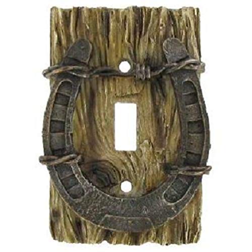 【中古】【未当て嵌める・未開封品】Cool Cowboy Western Horseshoe 3?- Dライトスイッチカバー