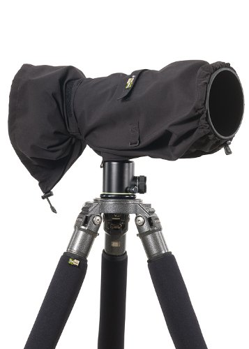 【中古】【未当て嵌める・未開封品】LensCoat 雨合羽 レインカバー 捩り防御すること 写真機と水晶体用 L大きさ (黒いこと) RS LCRSLBK