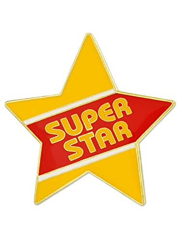【中古】【未使用・未開封品】PinmartのSuper Star黄色と赤エナメルラペルピン 1