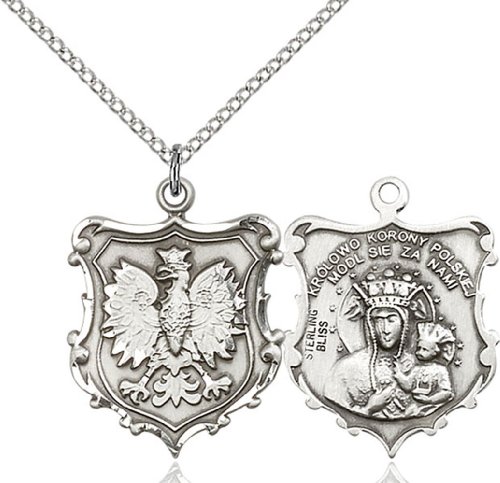 【中古】【未使用・未開封品】Our Lady of Czestochowaメダル、スターリングシルバー
