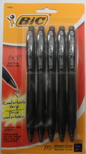 【中古】【未使用・未開封品】Bic Bu3p51-Blk ラウンドスティックグリップボールペン 5本｜AJIMURA-SHOP 11,544円
