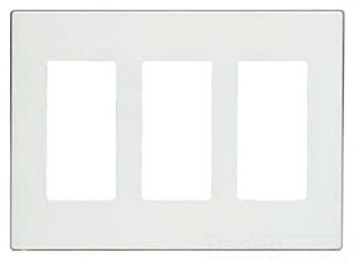 【中古】【未使用・未開封品】Leviton 80311-sw 3-gangデコラPlus Wallplate Screwlessスナップオンマウント 10 Pack グレー 80311-SW 10