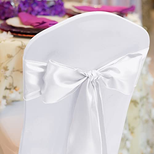 【中古】【未使用・未開封品】LinenTablecloth Satin Sash (10-Piece) White by LinenTablecloth [並行輸入品]｜AJIMURA-SHOP