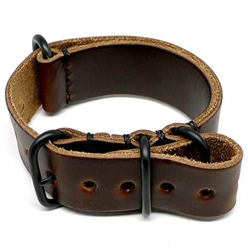 【中古】【未使用・未開封品】DaLucaウォッチストラップ???Brown Chromexcel (PVDバックル) : 18?mm