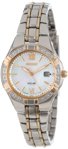 【中古】【未使用・未開封品】SEIKO SUT068ドレスソーラークラシックダイヤモンドアクセントのツートンカラーのステンレススチールウォッチ マザー・オブ・パール [並行輸入品