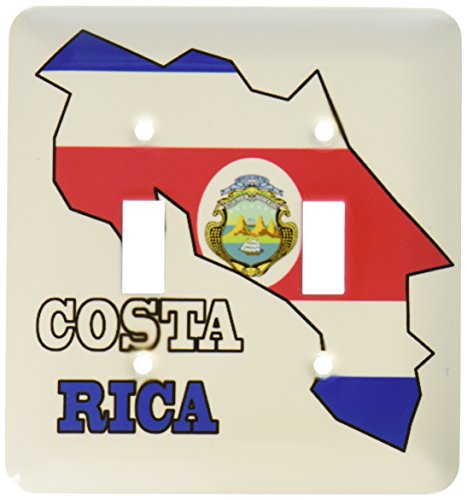 【中古】【未当て嵌める・未開封品】3dRose lsp_58774_2 コスタリカの旗 横ずっぽう軍用地図とコスタリカの単語の選択 ダブルトグルスイッチ