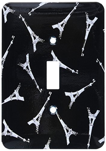 【中古】【未使用・未開封品】3drose LSP 59811?_ 1?Free FallingブラックNホワイトEiffelタワーライトスイッチカバー