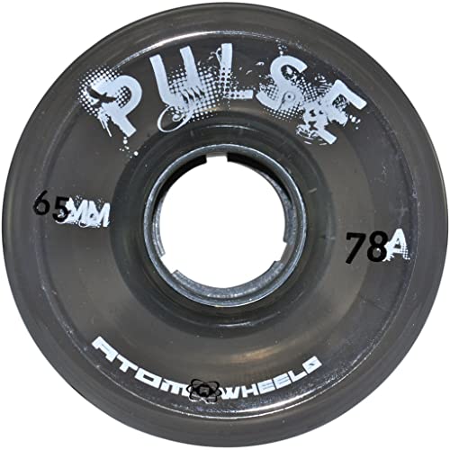 【中古】【未当て嵌める・未開封品】(4pk, Black) - Atom Pulse Outdoor Quad Roller Skate Wheels パーツ-スケートボード・インラインスケート-ウィール