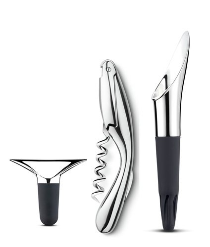【中古】【未使用・未開封品】Georg Jensen Georg Jensen ワインバー エアレーティングワインポアラー、コルクスクリューストッパー