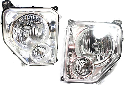 【中古】【未使用・未開封品】ヘッドライト2個セット ジープ リバティ ノースエディション 左右 アセンブリ ハロゲン クローム インテリア フォグライト付き|AJIMURA-SHOP
