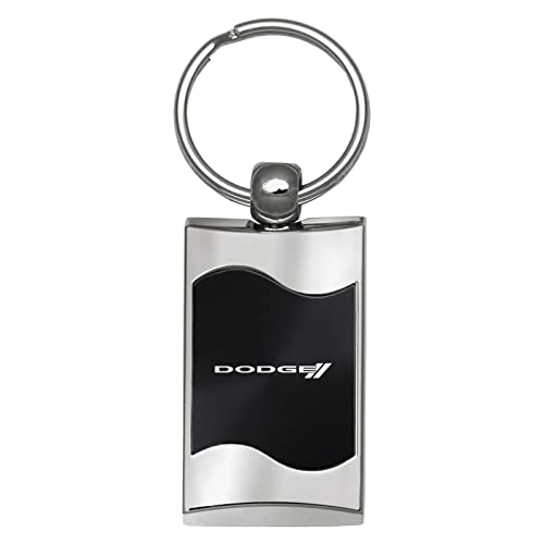 【中古】【未当て嵌める・未開封品】Dodgeロゴタイプ薄墨色Spun無光沢メタルキーチェーン