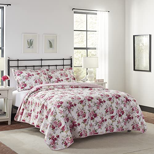 【中古】【未使用・未開封品】Laura Ashley Lidia Quilt Set, Pink, Full/Queen by Laura Ashley