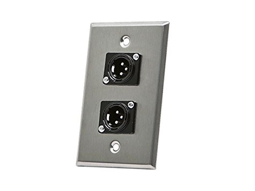 【中古】【未使用・未開封品】XLR Male 3 Pin Two Port Zinc Alloy Wall Plate