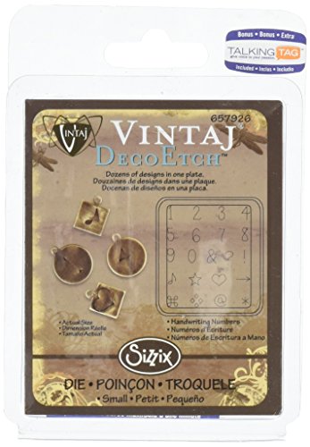 【中古】【未使用・未開封品】Sizzix DecoEtch Die - Handwriting Numbers by Vintaj by Sizzix