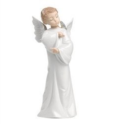 【中古】【未当て嵌める・未開封品】Nao by Lladro 収集家向け瀬戸もの飾りつけ:ガーディアン天使 高さ8 3/4in