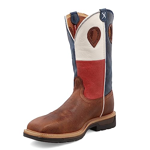 【中古】【未当てはめる・未開封品】Twisted XワークブーツメンズLite Steel Toe Texas Flag赤銅色mlcs007 色合い: 赤銅色