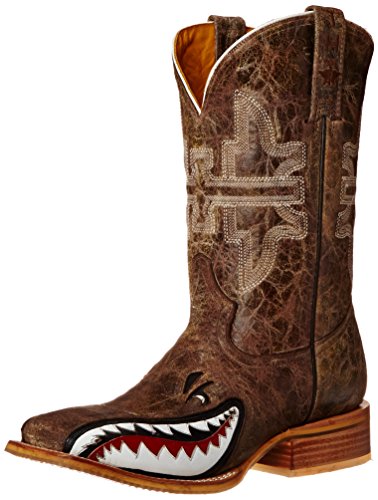 【中古】【未使用・未開封品】Tin Haul靴メンズGnarly Shark Western Boot カラー: ブラウン｜AJIMURA-SHOP