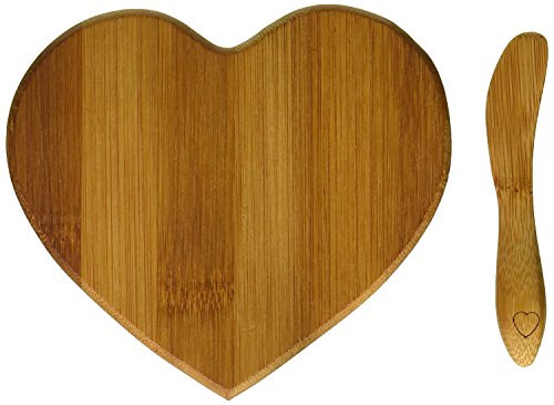 【中古】【未使用・未開封品】Tastefully Yours ハート形 竹製 チーズボード Heart ブラウン 22015NA