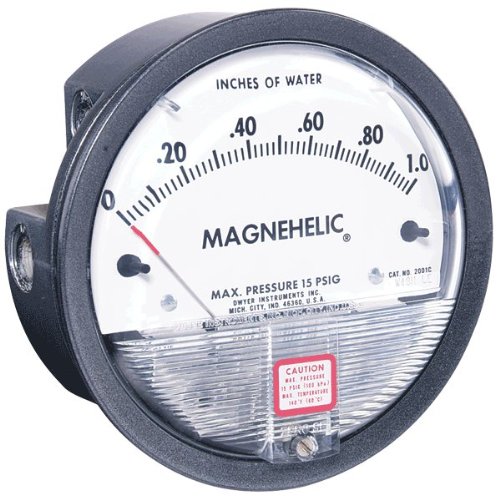 【中古】【未使用・未開封品】Dwyer Magnehelic Series 2000 Differential Pressure Gauge, Range 0-1.0WC & 0-250 Pa by Dwyer