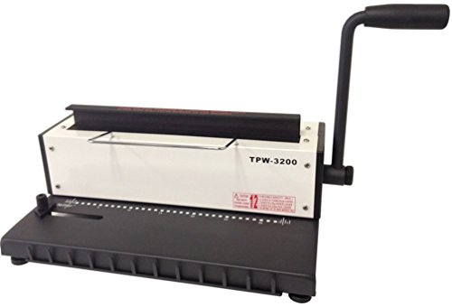 【中古】【未使用・未開封品】Tamerica TPW-3200 パンチ&バインドマシン、3:1ピッチツインループワイヤー、120シート、最大9/16インチのペーパーバインディング容量、8.5イン