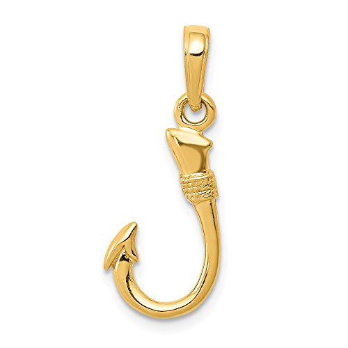 【中古】【未使用・未開封品】Big Sur Elegance 14Kイエローゴールド フィッシュフックペンダント (8×21mm)