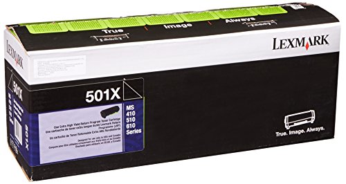【中古】【未使用・未開封品】Lexmark 501X - Extra High Yield - black - original - toner cartridge LCCP, LRP - for Lexmark MS410d, MS410dn, MS415dn, MS510dn, MS610de