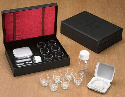 【中古】【未使用・未開封品】Cross Detail Faux Leather Box 6 Cup Portable Travel Communion Set Minister Gift by Religious Gifts