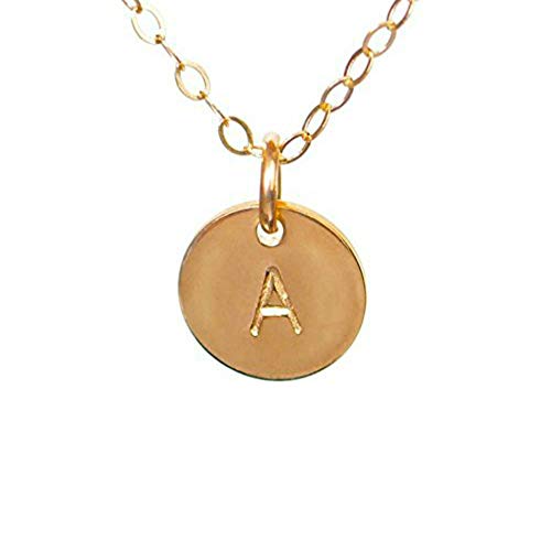 【中古】【未使用・未開封品】初期necklace- Tiny Gold Filledカスタムアルファベットネックレス???Daintyディスク、Personalizedモノグラムネックレス｜AJIMURA-SHOP